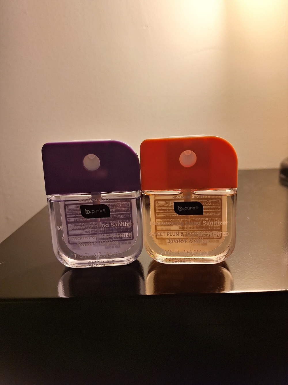 b•pure Pocket Hand Sanitizer Duo - Purple & Orange Caps